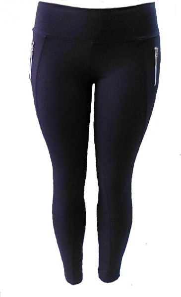 Calça Legging Montaria com Zíper Preta