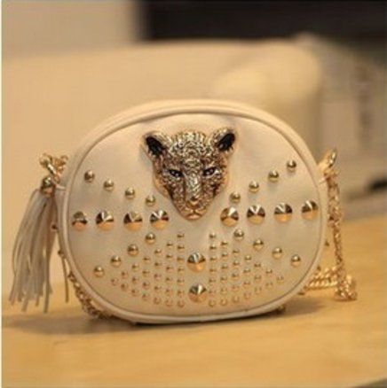 Bolsa com strass Leopardo